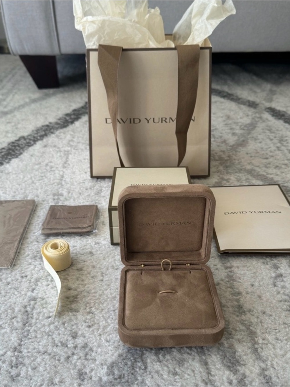 Authentic David Yurman Bag, Box and Dustbag